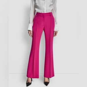 NWT DKNY Women's Pintuck Fit and Flare Trousers. Fuchsia. Size 10